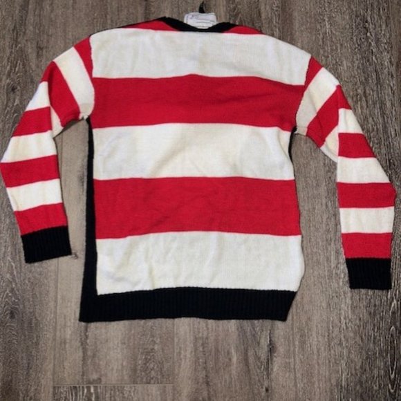 To: From: Size Small Ugly Christmas Sweater Black Red Long Sleeve Pullover EUC - Picture 5 of 5